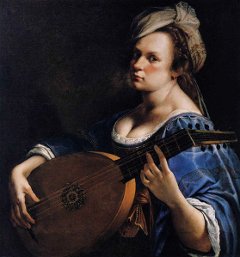 Artemisia Gentileschi, Selbsportrait mit Laute. Lizenz: PD-Art. Quelle: http://commons.wikimedia.org/wiki/File:Artemisia_Gentileschi_-_Self-Portrait_as_a_Lute_Player.JPG