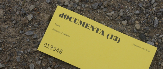 Documenta Eintrittskarte. Foto: jvf.