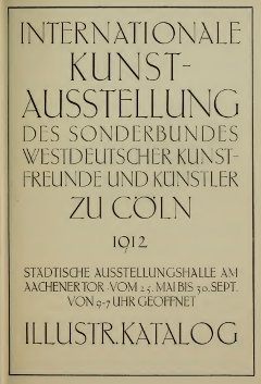 Titelblatt des Katalogs der Sonderbundausstellung 1912.