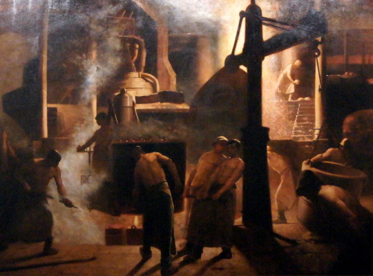 Constantin Meunier, La Coulée de l'acier à Seraing, um 1880