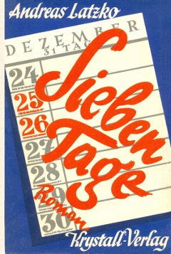 Cover der Originalausgabe von Sieben Tage, 1931