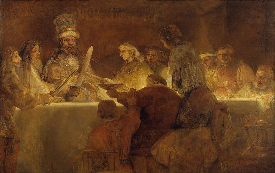 Rembrandt, Verschwörung der Bataver unter Claudius Civilis, um 1661/62. Quelle: Wikimedia Commons. Lizenz: PD-Art
