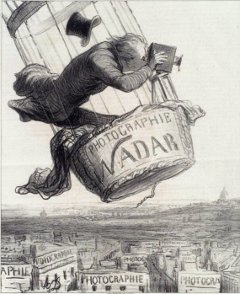 Honoré Daumier, Nadar Élevant la Photographie à la Hauteur de l'Art. Brooklyn Museum. Lizenz: PD-Art. Quelle: Wikimedia Commons