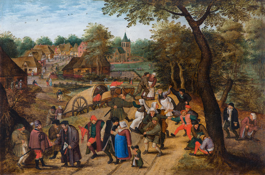Pieter Brueghel der Jüngere, Rückkehr von der Kirmes, 1619/1636. Fürstenberg-Stiftung Eggeringhausen
