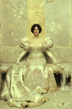 Gemälde von Giacommo Grosso, La femme. Quelle: Wikimedia Commons, Lizenz: PD-Art