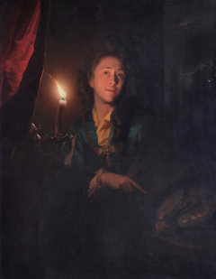 Godefridus Schalcken, Selbstporträt, 1695, Öl auf Leinwand, Leamington Spa Art Gallery and Museum