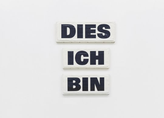 Rémy Zaugg, DIES / ICH / BIN, 1990–1997 Privatsammlung, Zürich. (c) Galerie Mai 36, Zürich. Photo Peter Baracchi