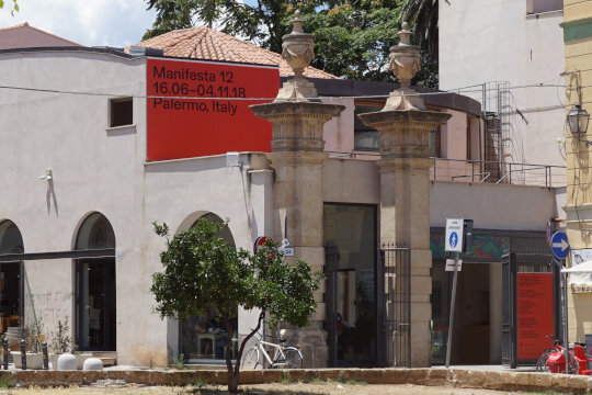 Manifesta 12, Palermo, Besucherzentrum im Teatro Garibaldi. Foto: jvf
