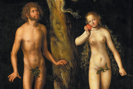 Cranach d. Ä., Adam und Eva, um 1510. Ausschnitt. Lizenz: PD-Art. Quelle: Wikimedia Commons
