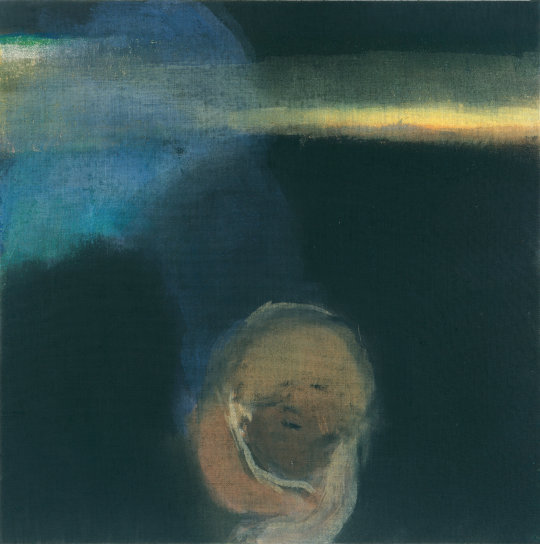 Leiko Ikemura, Eintauchen, 1999, Öl auf Jute. Rechte: Musée cantonal des Beaux-Arts de Lausanne, Foto: Lothar Schnepf