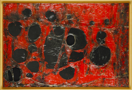 Alberto Burri, Rosso Plastica M3, Plastica, 1961, Fondazione Palazzo Albizzini, Collezione Burri