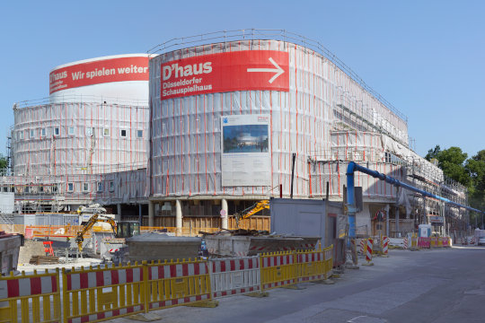 Schauspielhaus Düsseldorf in Sanierung. Foto: jvf