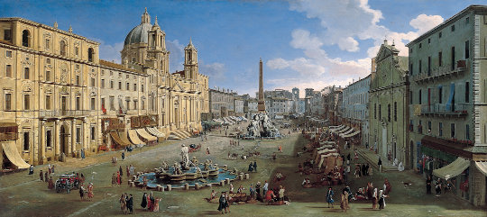 Gaspar van Wittel, Piazza Navona, Roma, 1699. Quelle: Wikimedia Commons, Lizenz: PD-Art