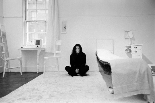 Yoko Ono in HALF-A-ROOM, 1967 from HALF-A-WIND SHOW, Lisson Gallery, London, 1967 Photograph: Clay Perry © Yoko Ono