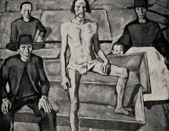Albin Egger-Lienz, Die Auferstehung, 1923/24. Quelle: Catalogo XIVa Espo­sizione Inter­nazionale d'Arte della città di Venezia