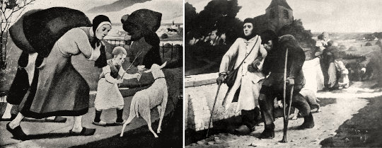 Eugène Laermans, Die Getreideträger / Der Blinde und der Lahme. Lizenz: PD-Art, Quellen: Catalogo XIVa Espo­sizione Inter­nazionale d'Arte, Ill. 150 / Digital Commonwealth