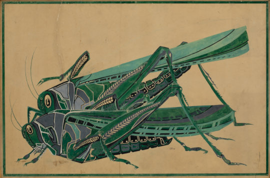 Johan Thorn Prikker, Heuschrecken, 1904. Aquarell und Tusche auf Karton. Kunstmuseen Krefeld, Foto: Dirk Rose 