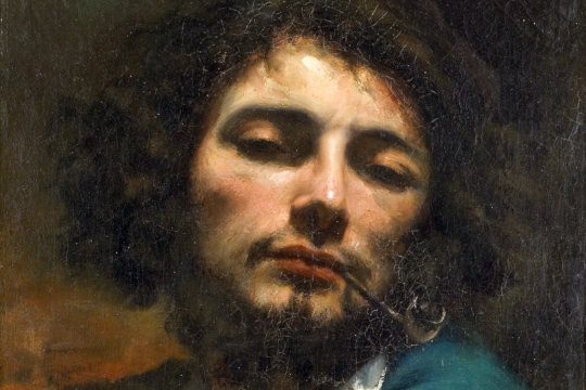 Gustave Courbet, L'Homme à la pipe (Selbst&shy;portrait), gegen 1849. Öl auf Lein&shy;wand. Mont&shy;pellier, Musée Fabre. Quelle: Wiki&shy;media Commons, Lizenz: PD-Art