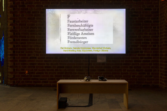 Ein neues Wort / A new word, 2005 © Cana Bilir-Meier. Foto © Manifesta 16 Ruhr – Rainer Schlautmann