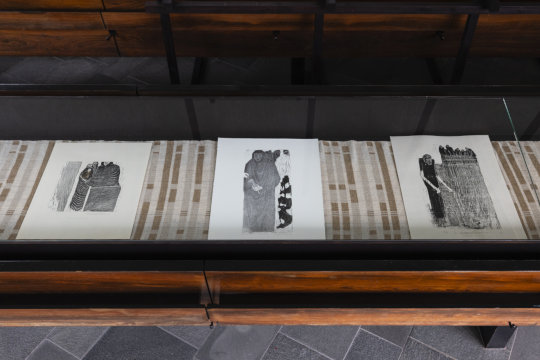 Mutter und Mutter, 1974 / Spinnerin, 1970 / Müdigkeit, 1970. © Mehmet Güler. Foto © Manifesta 16 Ruhr – Ivan Erofeev